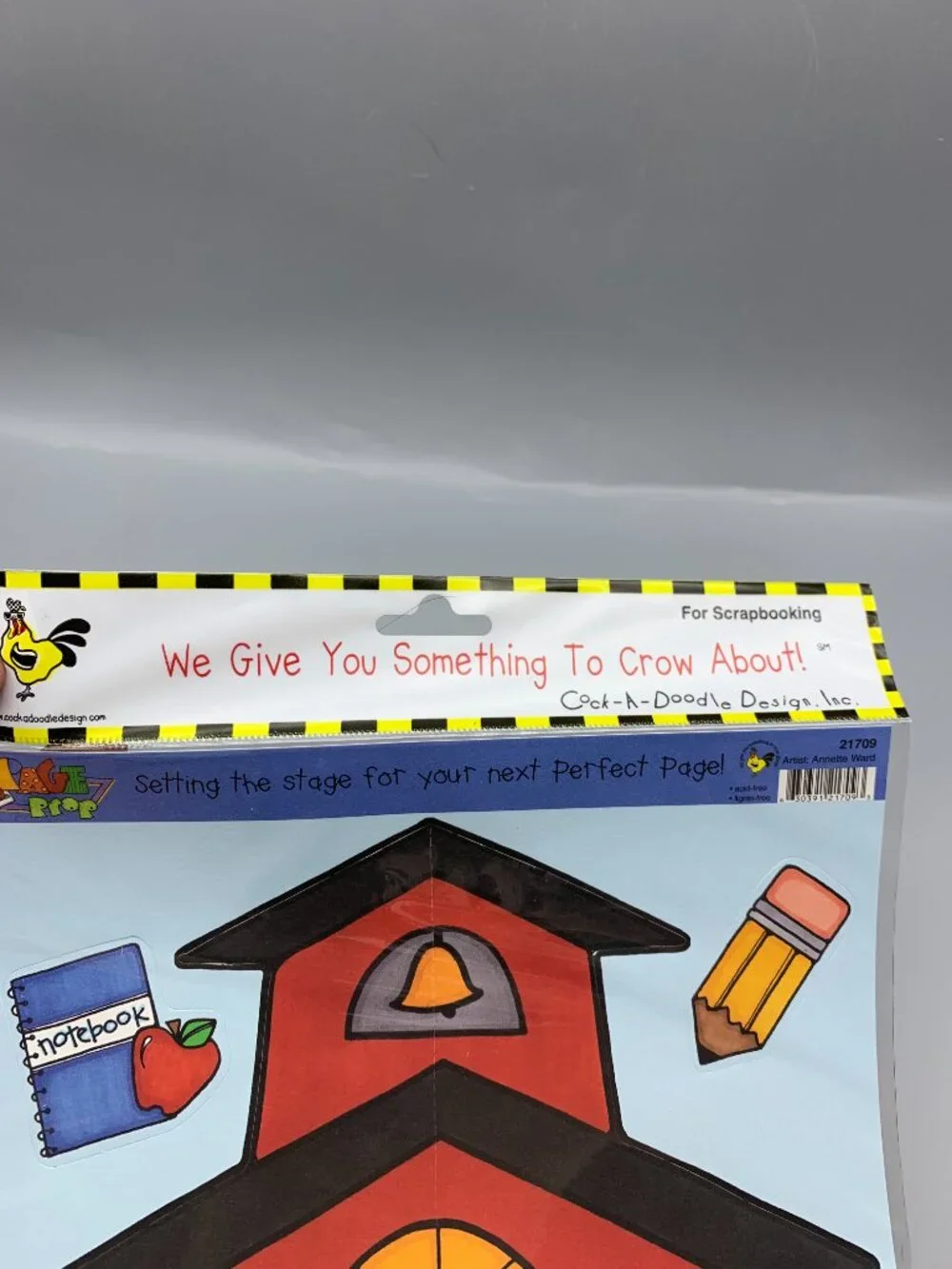 Assorted School Themed Scrapbook Paper and Pop-Out Shapes and Stickers